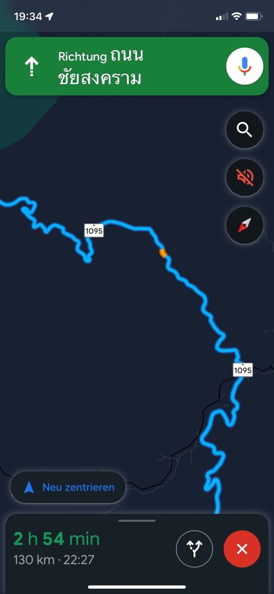 Thailand - Pai - Mehr als 700 Kurven. Ein ganz kleiner Auszug der Karte zeigt die Route nach Pai. 