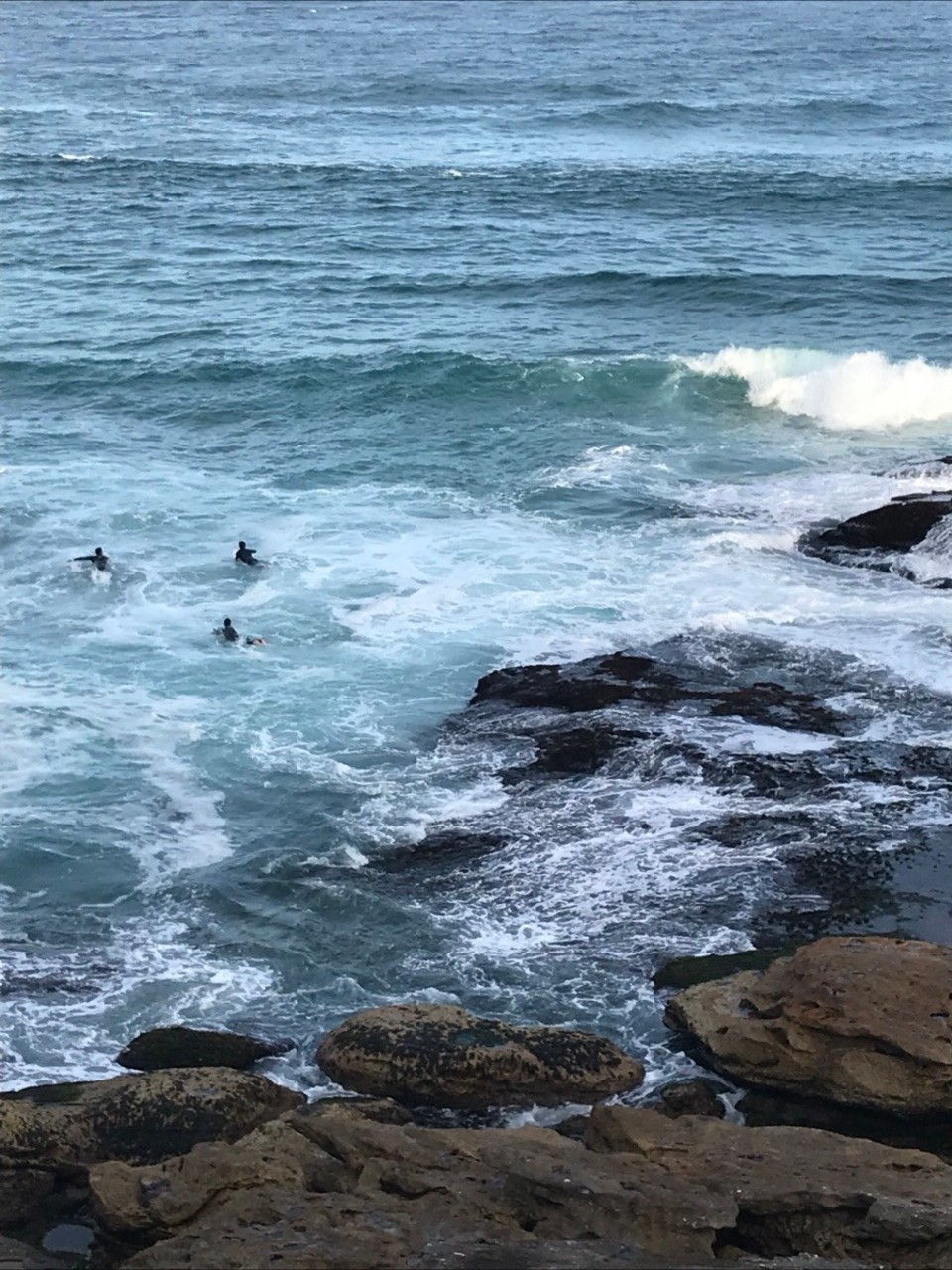 Australien -  - I found the surfer really insane, because the current looks so strong. 