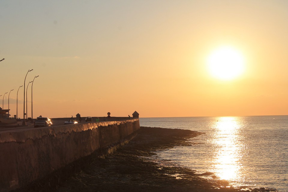 Kuba - Havanna - Sonnenuntergang am Malecón