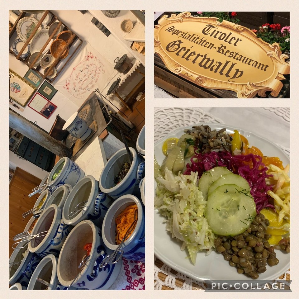 Österreich - Elbigenalp - Vorspeise… tolle Salate, irre: 4 verschiedene Möhrensalate! 