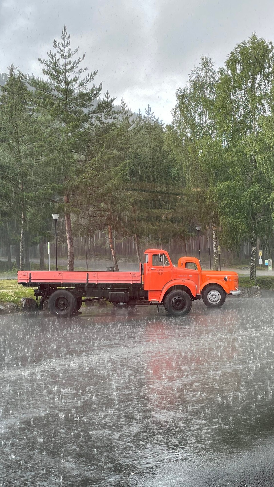 Norwegen - Lillehammer - ... und draußen regnet es kräftig ...
