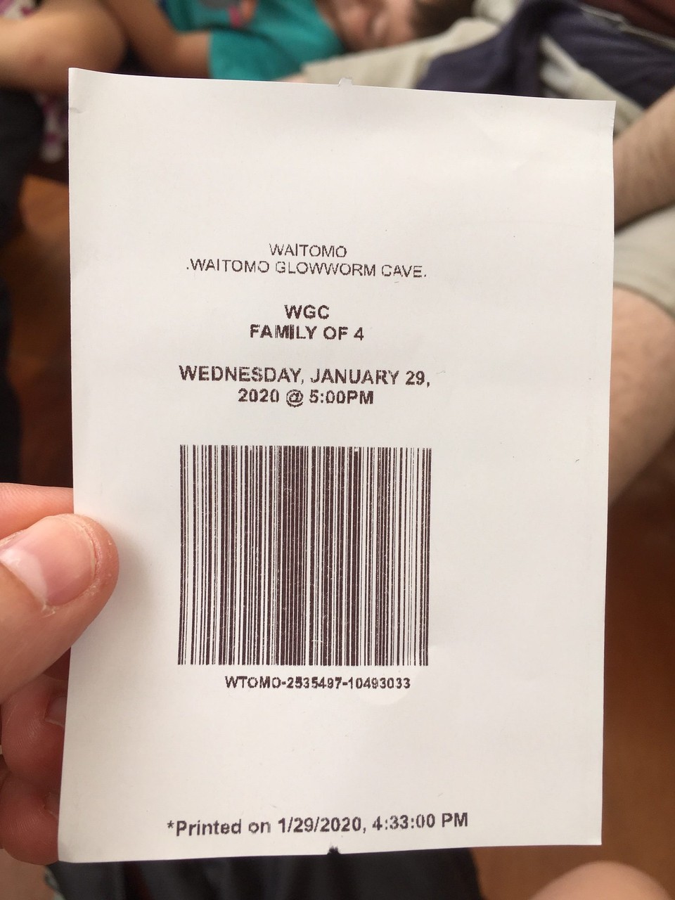 Neuseeland - Waitomo Central - Unser Ticket .. unsere Führung startet um 17.00