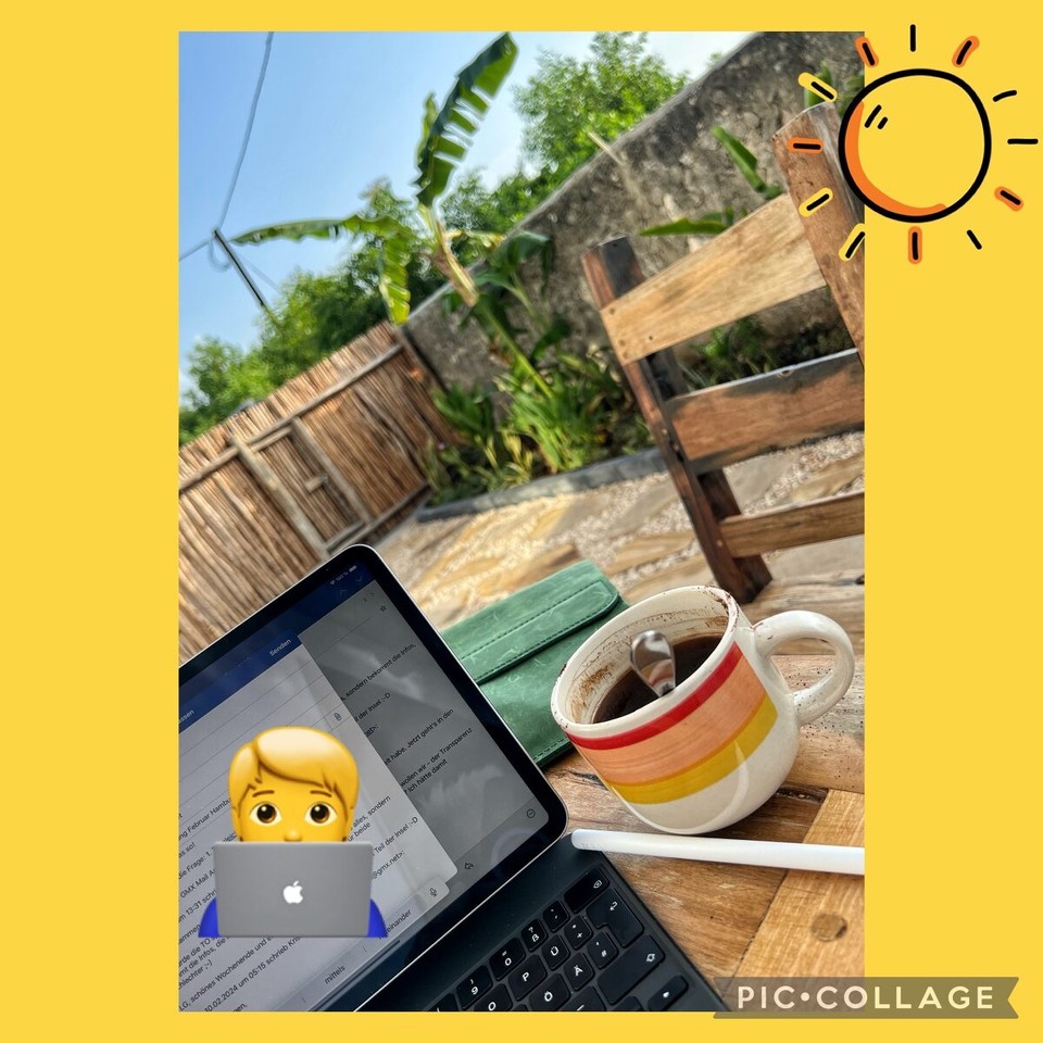 Tansania -  - Remote hat auch seine Tücken… Sonne auf dem Display, Frischluft beim Arbeiten ;0)