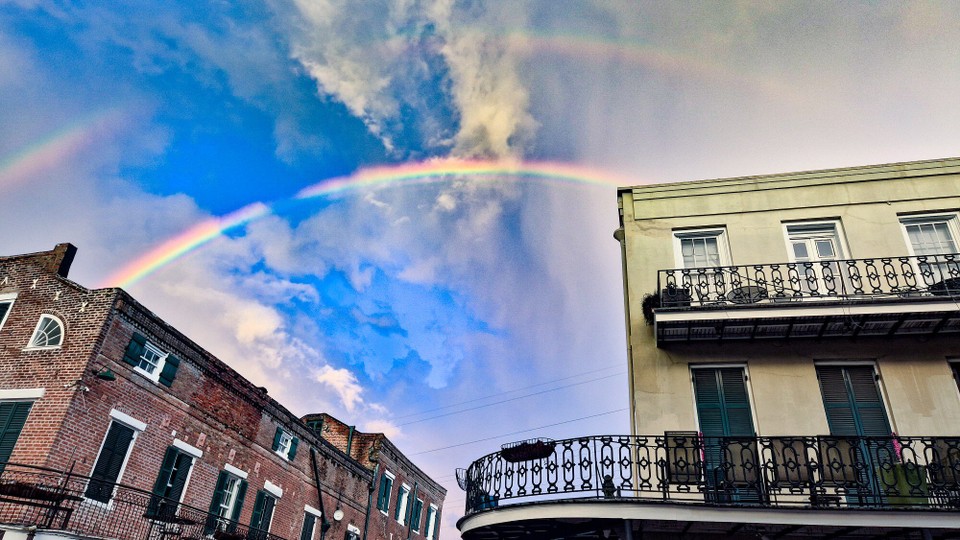 USA - New Orleans - Nach Regen kommt wieder Sonnenschein. Oder auch zwei Regenbögen.