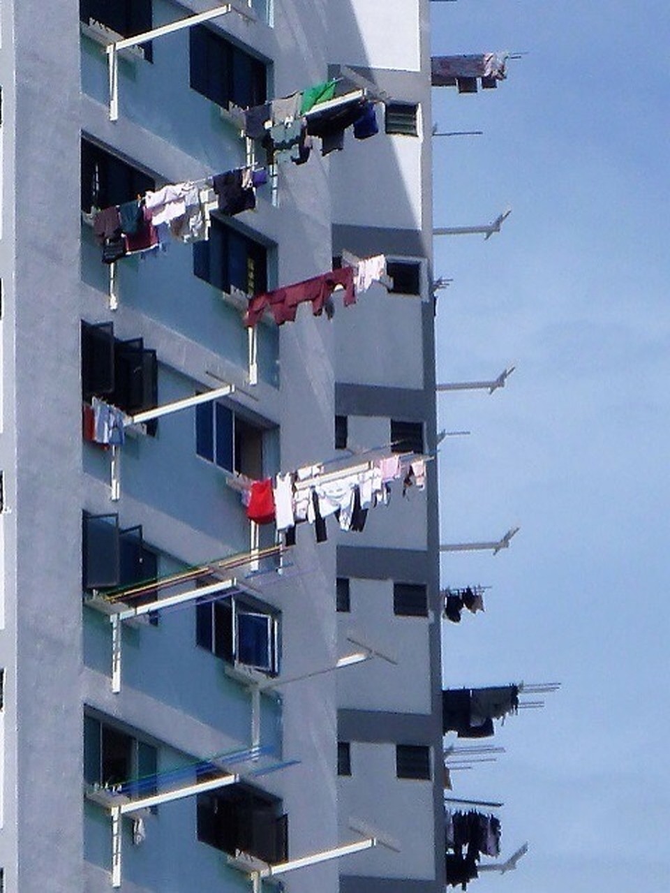 Singapur - Rochor - Wäsche zum trocknen an der "frischen" Luft 