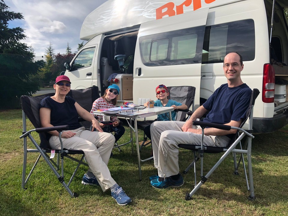 Neuseeland - Tekapo - Auf unserem Campingplatz in Omarama: Ahuriri Motels.