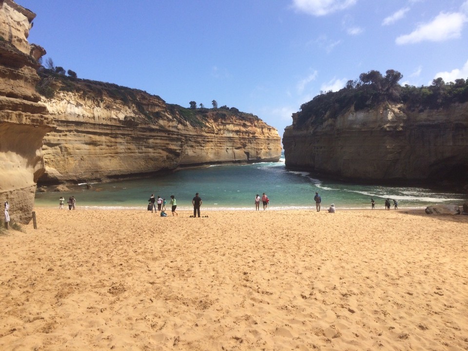 Australia -  - Shipwreck Cove. When the Loch Ard sank there were only two survivors and both drifted up on this beach. 