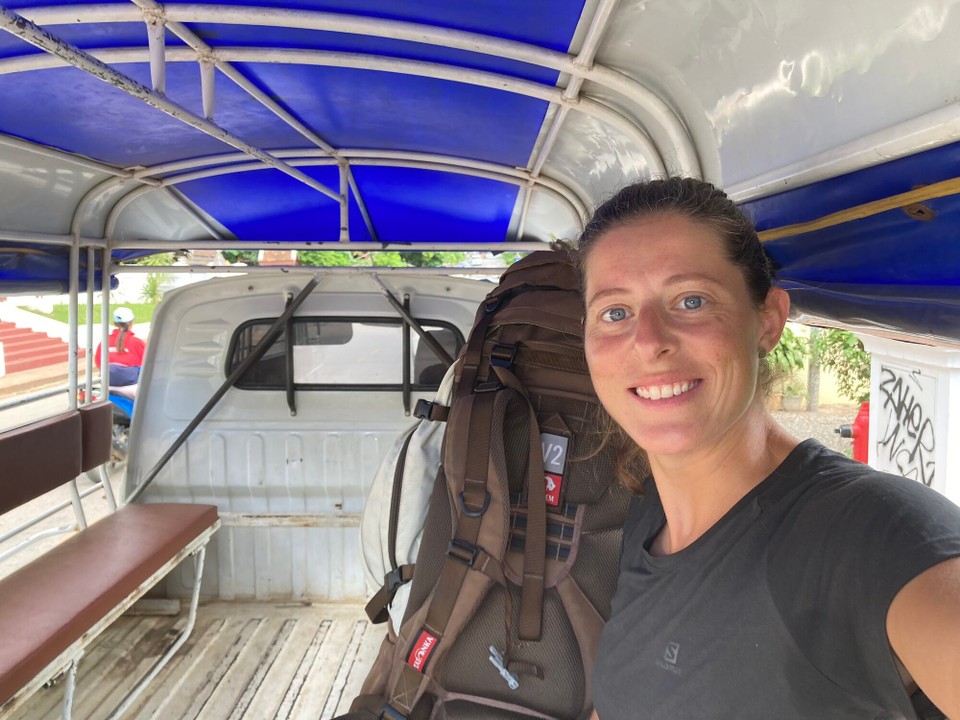 Laos - Ngoi - Vom Tuktuk abgeholt werden…