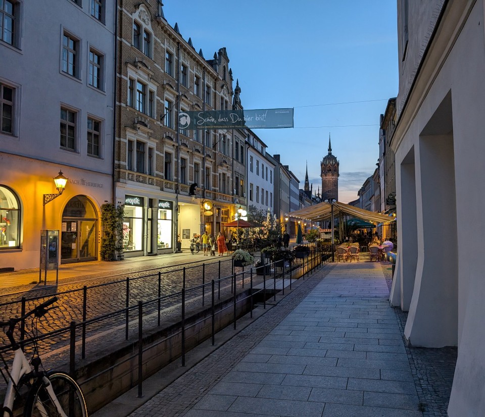Deutschland - Lutherstadt Wittenberg - Abendstimmung in der Altstadt.