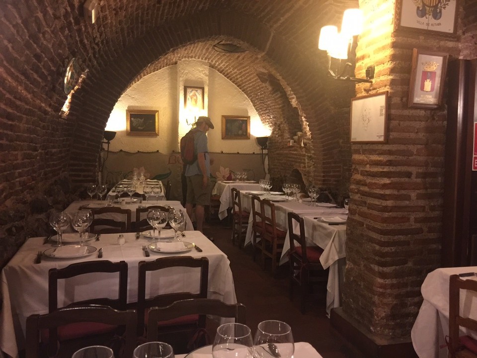 Spain - Madrid - Sobrino 1725, dining area. You have to book in advance. 