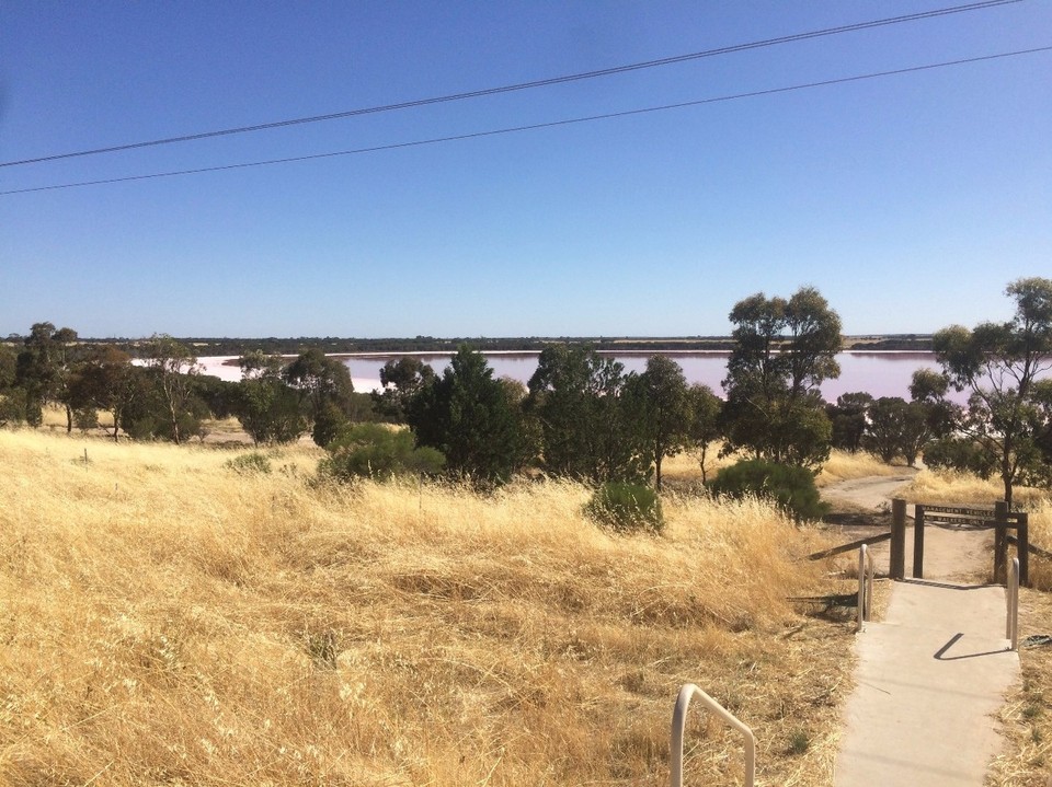 Australia - Big Desert - Next stop was a pink lake... Pretty cool.