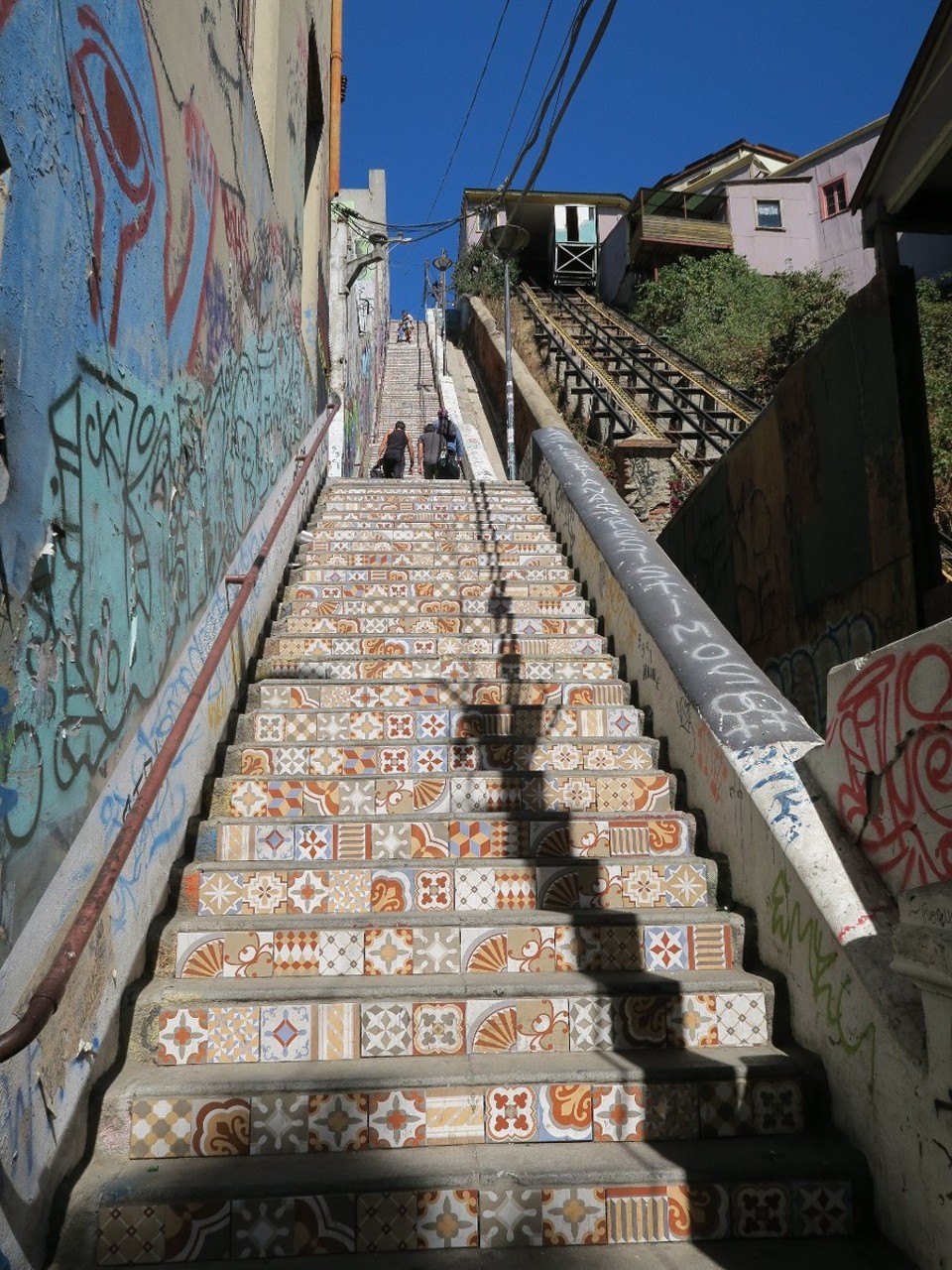 Chile - Valparaíso - Escaliers en carrelages