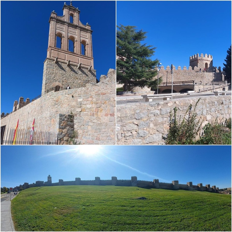 Spanien - Hervás - Kurzer Zwischenhalt in Avila - 
Blick auf die 2,5km lange Stadtmauer