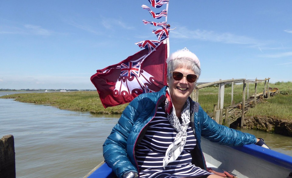 United Kingdom - Frinton-On-Sea - Stopping for tea, cucumber sandwiches, veggie sausage rolls and scones with jam and cream (provided by Brenda, Dawn and Karen)…..