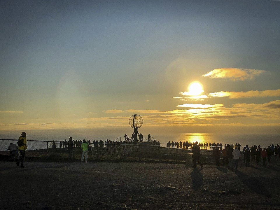 Norwegen - Nordkapp - Mitternachtssonne am Nordkapp 