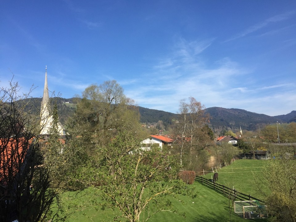Deutschland - Schliersee - Blick von unserem Balkon in Schliersee in der Nähe vom Tegernsee