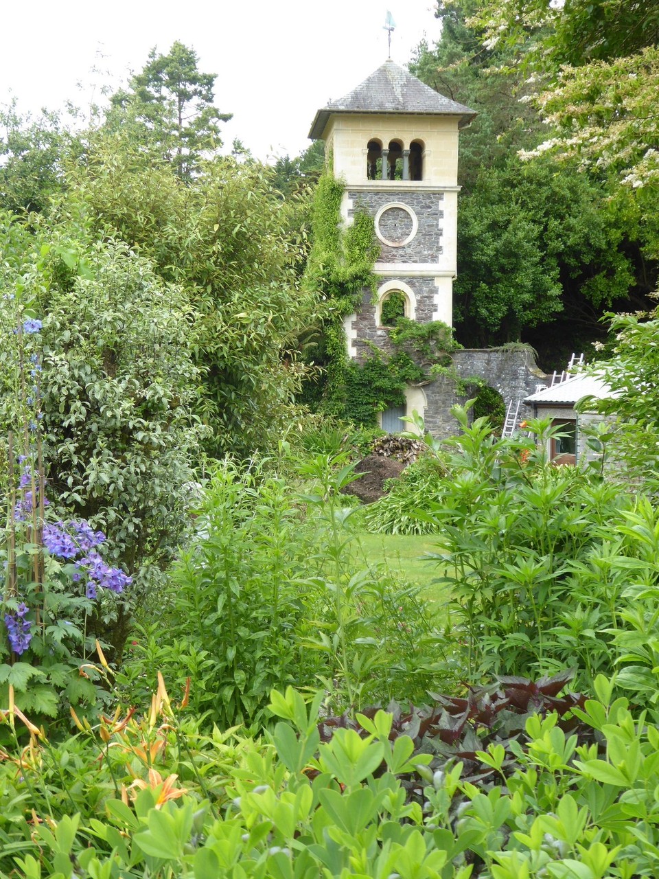 Ireland - Glengarriff - The clock tower in the walled garden.