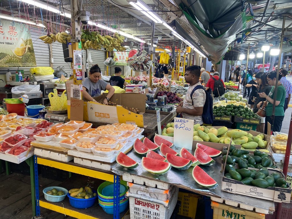 Singapur - Singapur - Obst und Gemüse beim Bugis Markt