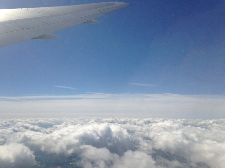 United Kingdom - Heathrow Airport - Boven de wolken