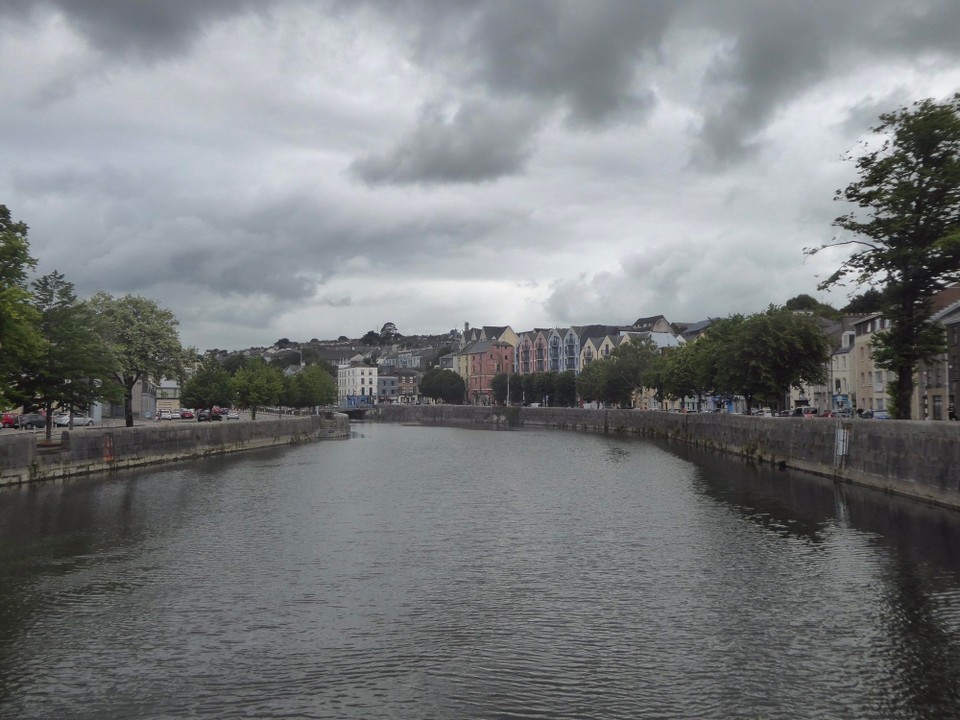 Ireland - Cork - By midday, the weather was brightening, so we caught the bus into Cork. Only €1.55 with a very friendly and helpful bus driver who even stopped to show us a local boatyard for parts.