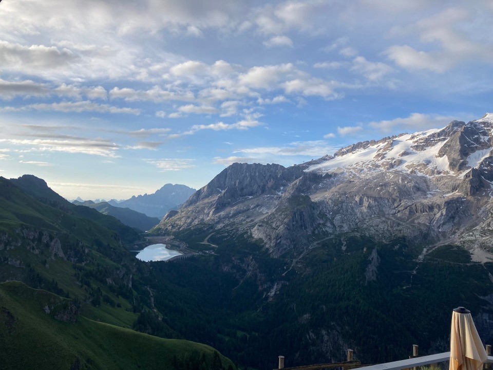 Italien - Rocca Pietore - Marmolada mit Fedoia Stausee
Civetta in der Ferne, unser Tagesziel 