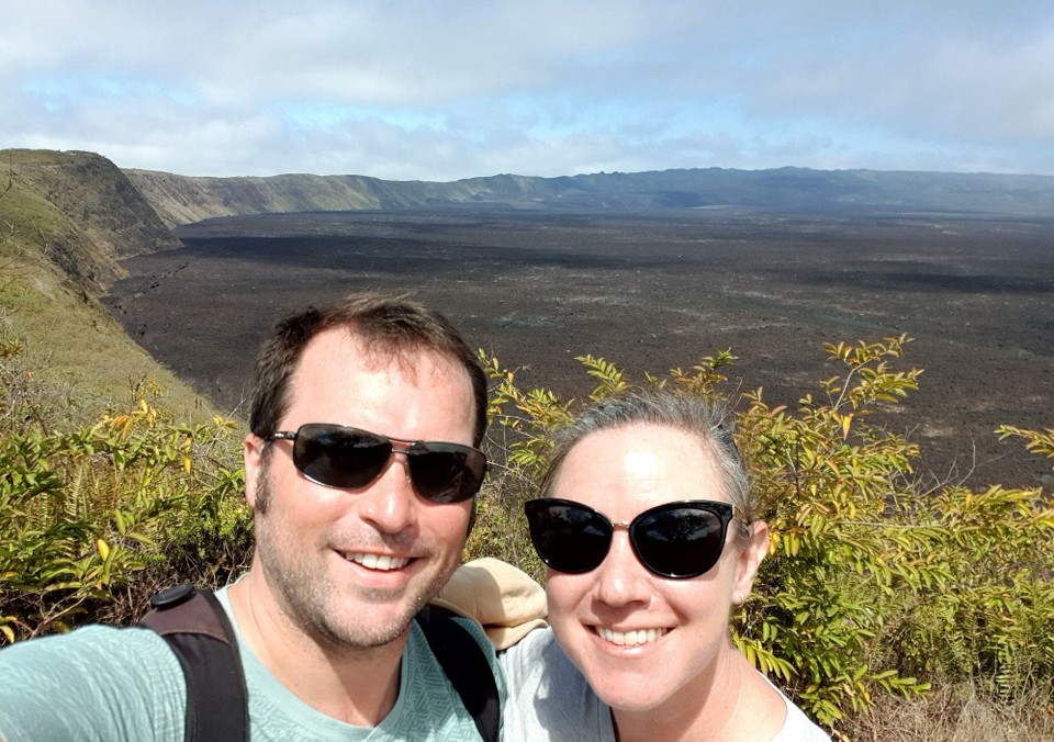 Ecuador - Isabela Island - Sierra Negra Volcano, one of largest craters in the archipelago with a diameter of five kilometers