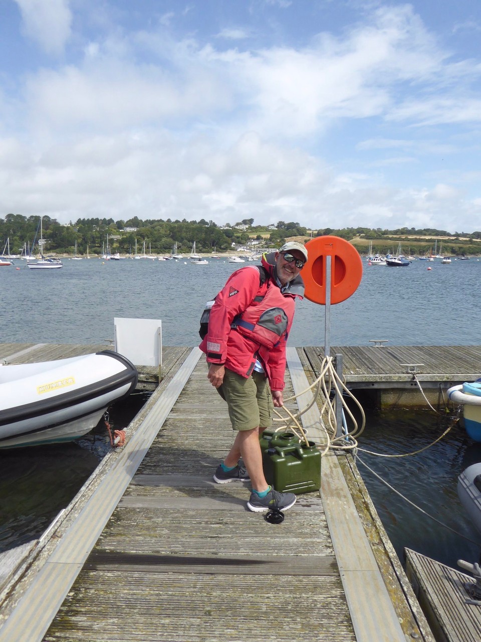 United Kingdom - Helston - Going ashore for water and provisions, it was still very windy.