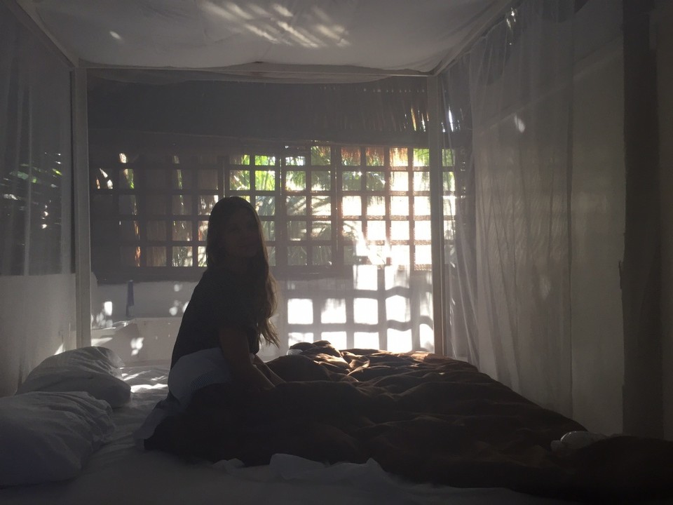 Mexiko - Tulum - Buenos dias - aufwachen im rauschenden Palmendach.