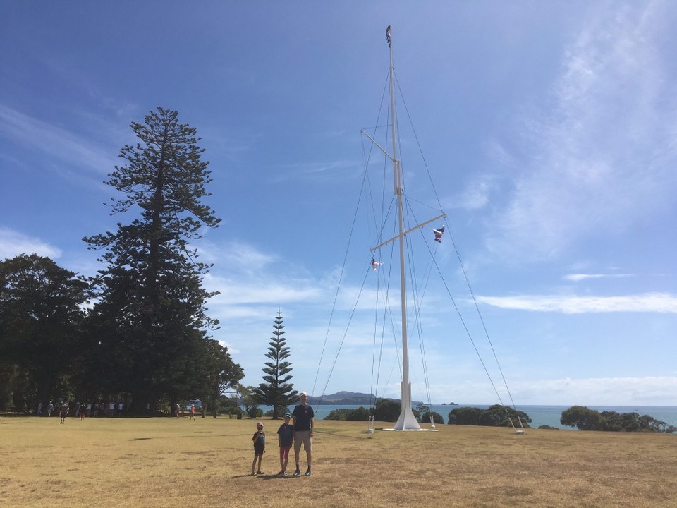 Neuseeland - Waitangi - Der Flaggenmast in Waitangi.
