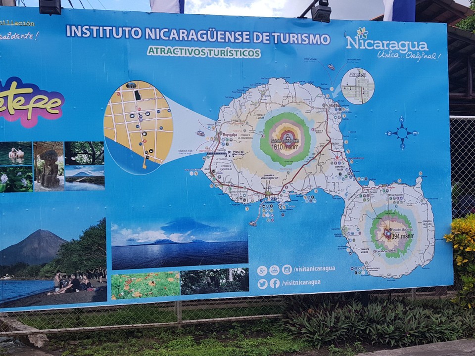 Nicaragua - Ometepe - Karte von Ometepe