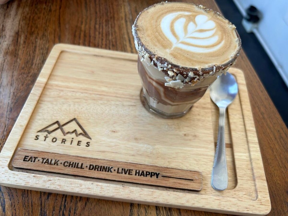 Thailand - Chiang Mai - Die Auflösung:

Ein einzigartiger Nutella-Latte auf einem exklusiven Tablett.