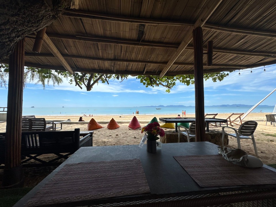 Thailand - Mueang Krabi - Took a Tuk Tuk to the beach at the end of Ao nang didn’t look great the Tuk Tuk driver suggested a better beach, took us there gave us her what’s app no and said she would come back when we’re ready, so nice it’s iddylic here.