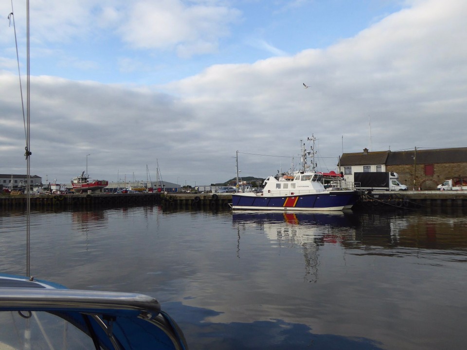 Ireland - Kilmore Quay - Phoning the Harbour Master, Niall, who was very understanding about being disturbed on a Sunday evening, he suggested a donation to the Lifeboat instead of paying him, and said local knowledge was to set off an hour before high tide. 