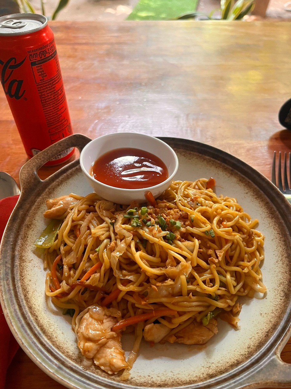 Cambodia - Phnom Penh - Cambodian noodles for lunch, not that Van would agree that noodles are Cambodian! 
