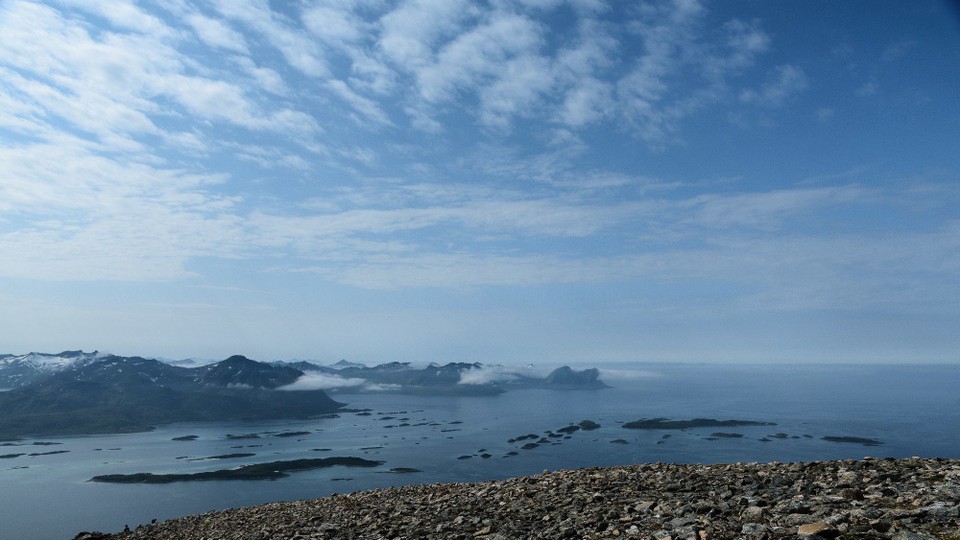 Norwegen - Steinfjord - Aussicht Richtung Hamn i Senja.