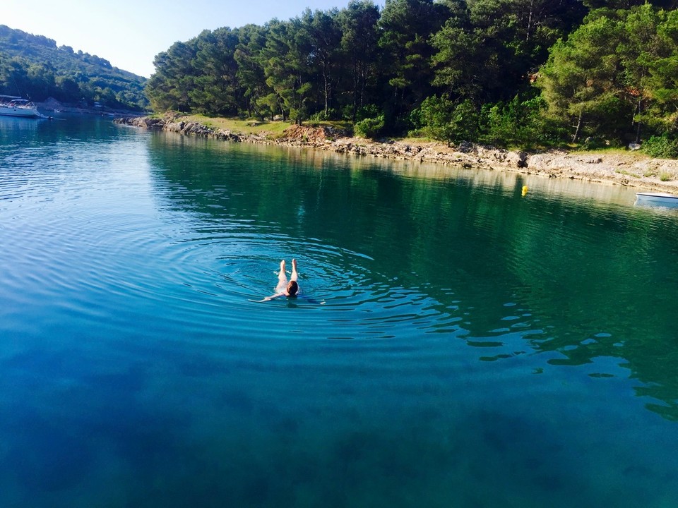 Kroatien - Hvar - Baden noch vor dem Frühstück