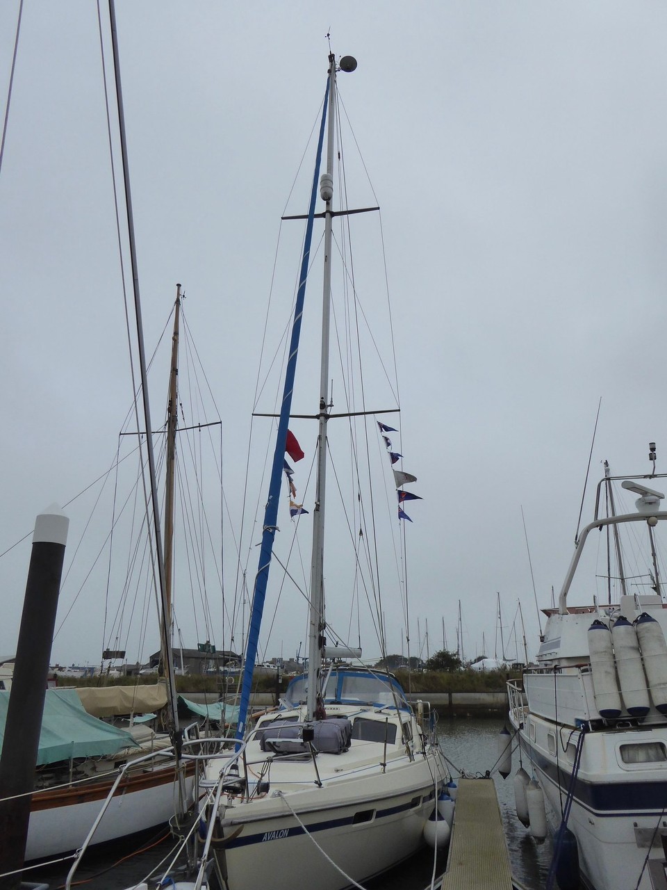 United Kingdom - Walton On The Naze - Flying our flags to celebrate finishing our circumnavigation.