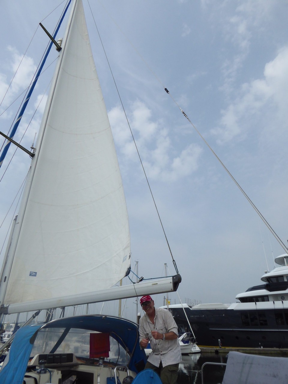 Ireland - Kinsale - More boat preparation today, including rigging the sails.