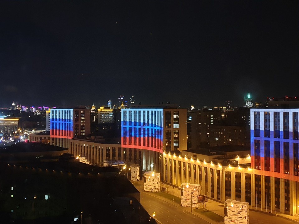 Russia - Moscow - View from the hotel at night