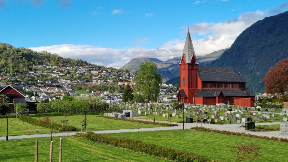 Norwegen - Sogndalsfjøra - Aussicht aus unserer Unterkunft (private Wohngung)