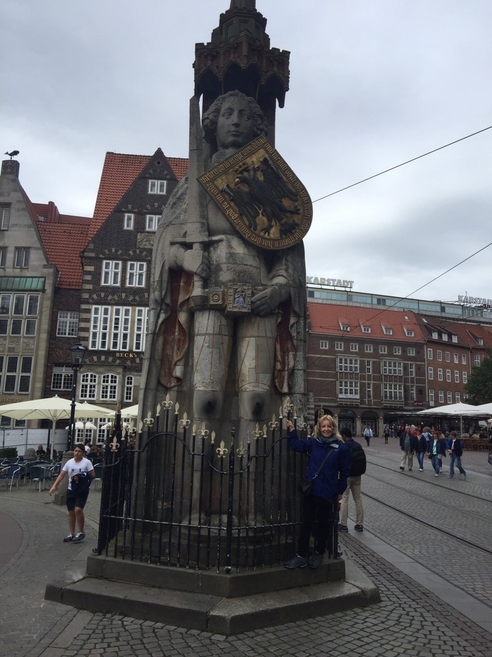  - Germany, Bremen - Roland. This is the largest of the 26 Roland statues in Germany. 5.55m tall. Is a symbol of free trading rights and freedom since 1404.