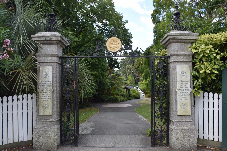 Neuseeland - Nelson - Der Eingang zu Queen's Gardens