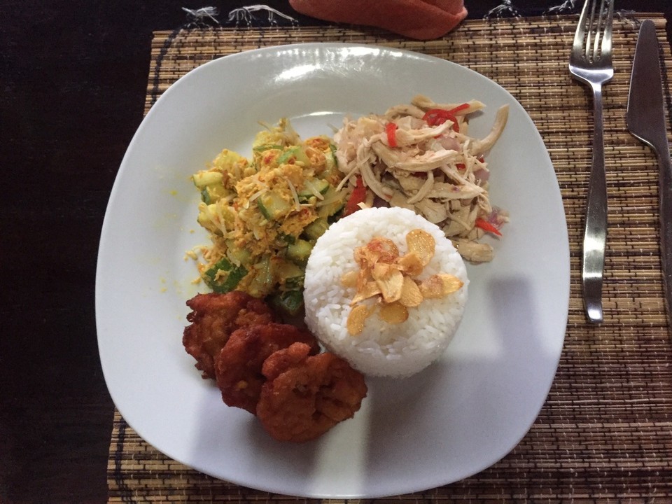 Indonesien - Banjar - Wieder ein super leckeres Abendessen 