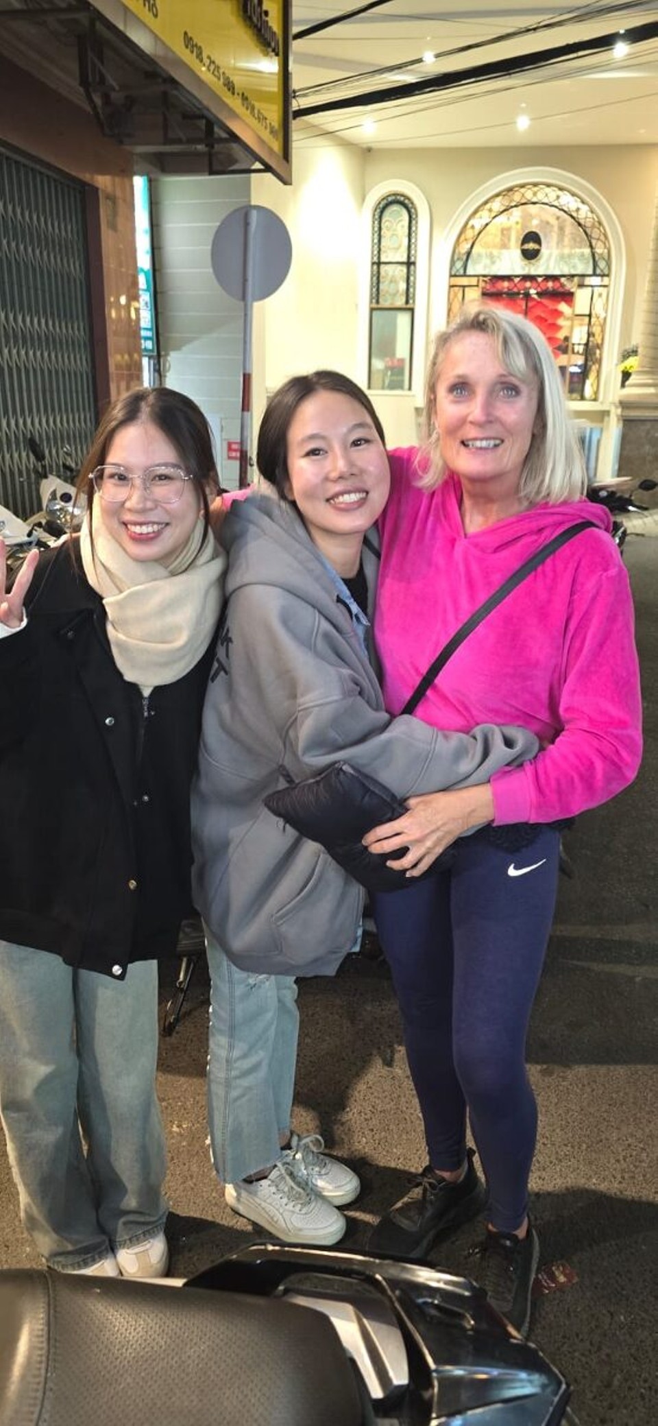 Vietnam - Song Cau - The lovely Van Anh and her sister who did an impromptu mini food tour for us