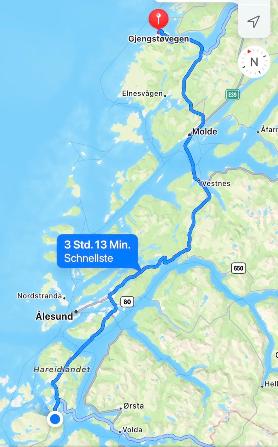 Norwegen - Gurskøy - Nun muss aber unsere Reise wieder gen Süden weiter gehen. Ca 170 km Inselhopping - 2 mal Fähre fahren. 