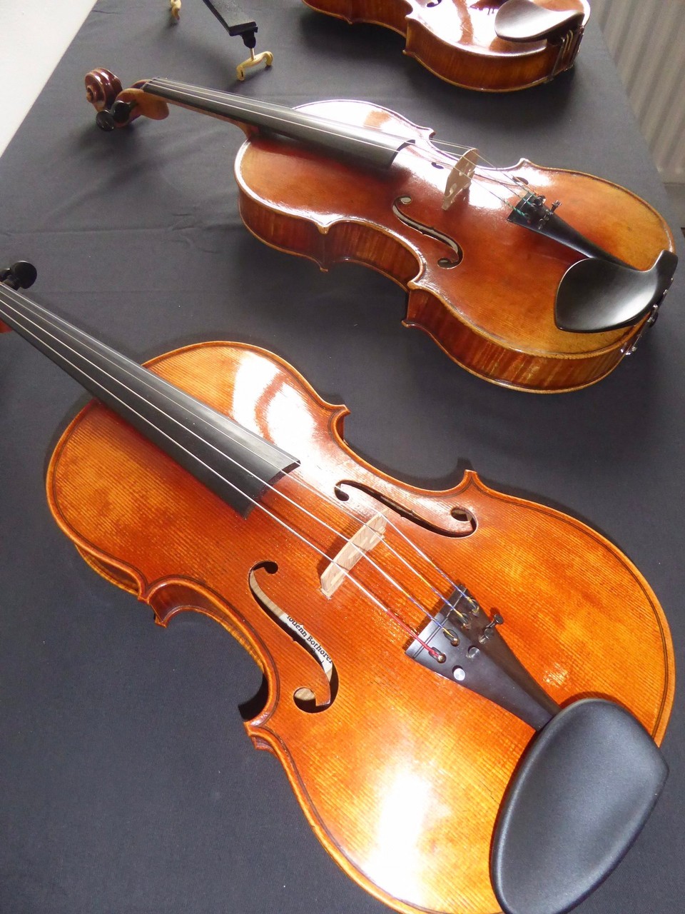 Ireland - Bantry - There is a Chamber Music Festival on in town, and we discovered this little exhibition by cello, violin and bow makers.