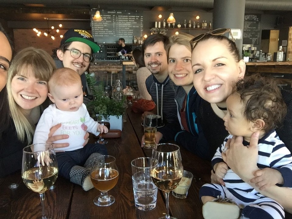 Kanada - Toronto - Im Boxcar Social Café mit Max, Lindsay und einer Freundin