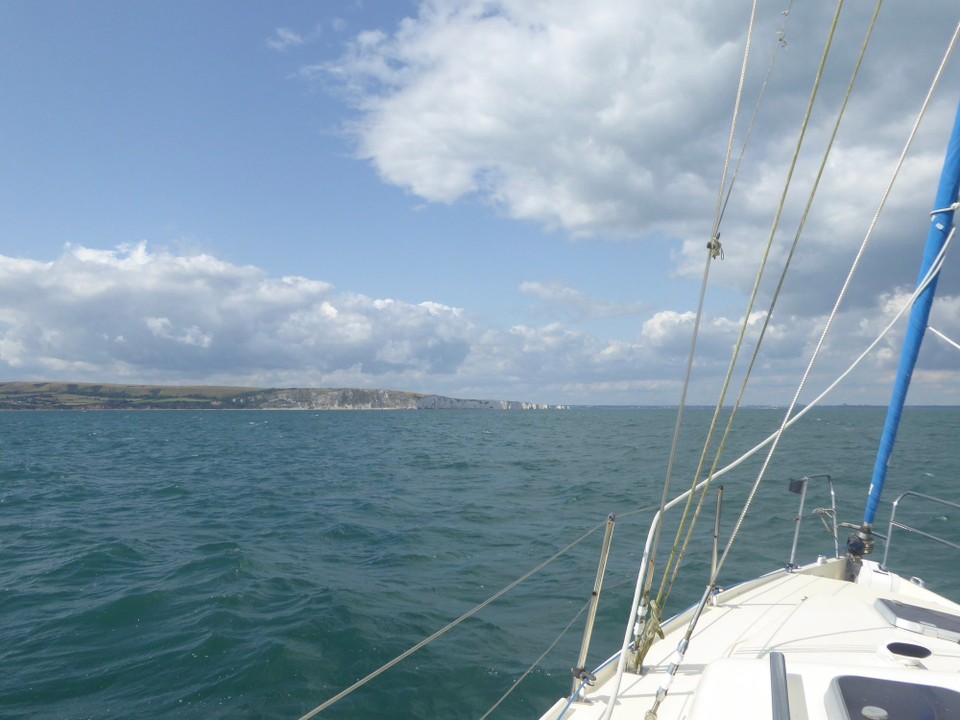 United Kingdom - Poole - Crossing Swanage Bay.
