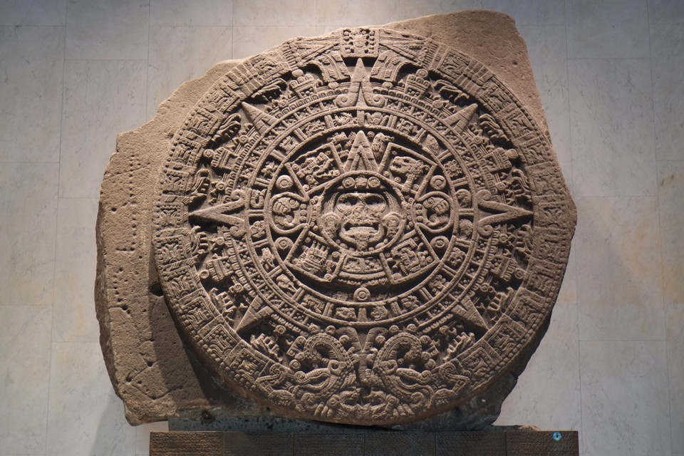 Mexiko - Mexiko-Stadt - Der "Sonnenstein" der Mexica (Azteken). Ein Ritual und Opferstein.