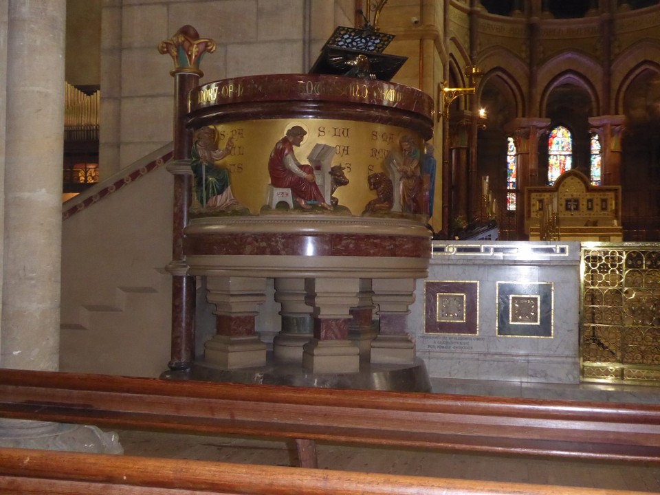 Ireland - Cork - The pulpit, painted in the 1930’s depicts the four Evangelists.